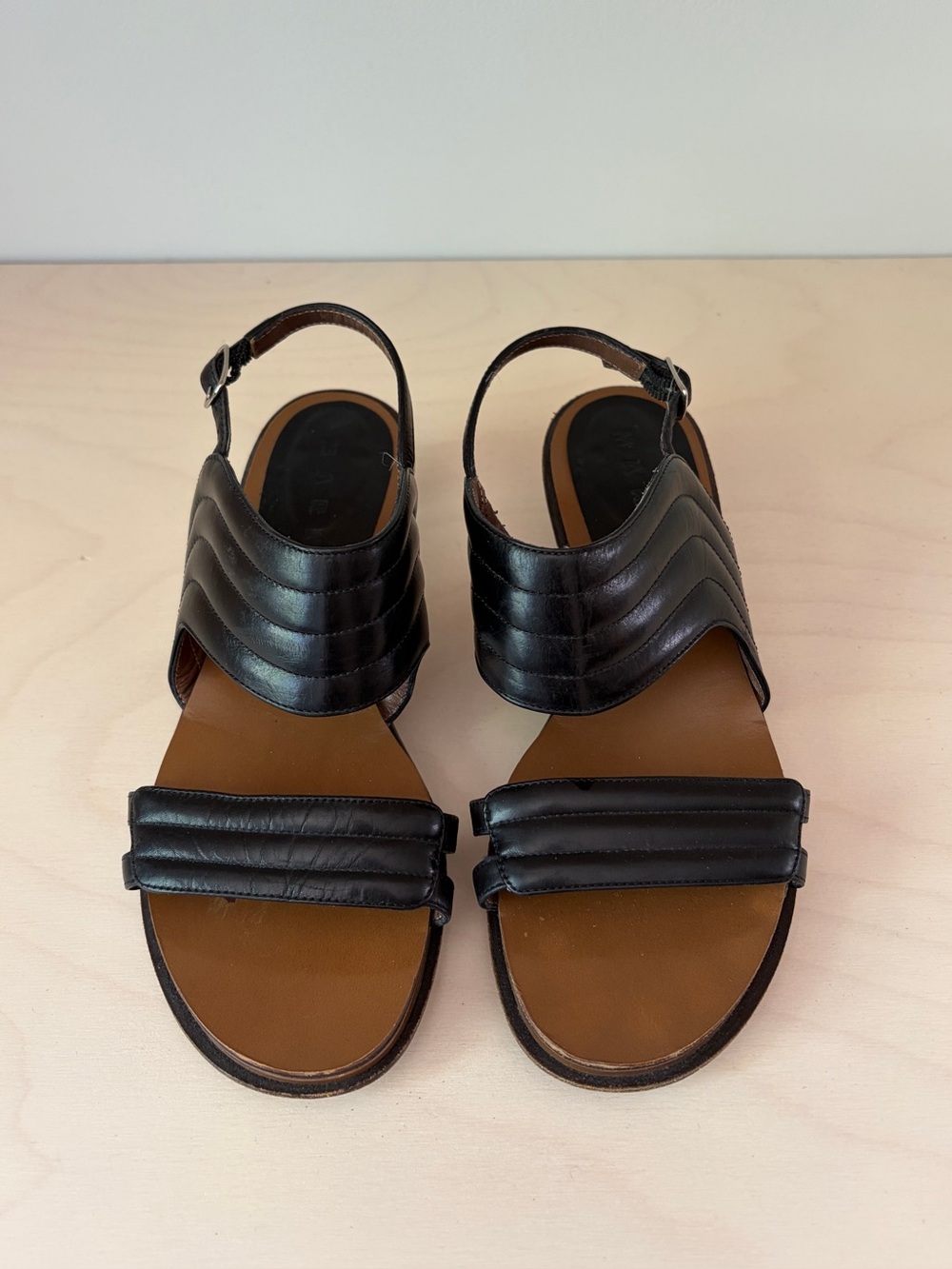 Marni 90’s kitten heel Black Leather Sandals 36.5 - Picture 1 of 7